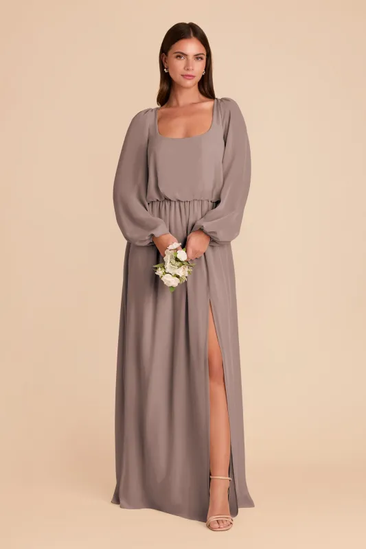 Eloise Chiffon Dress - Toffee sold by Birdy Grey