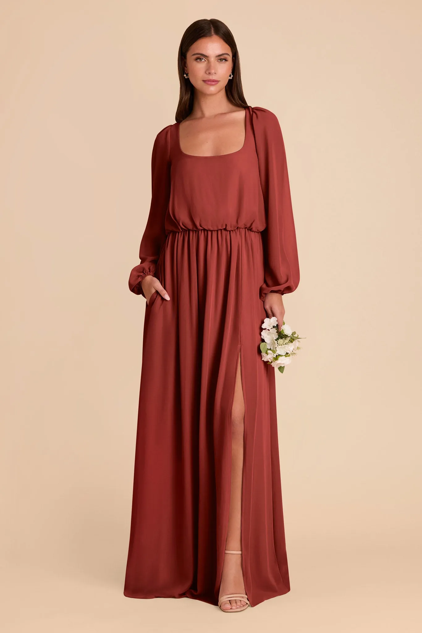 Eloise Chiffon Dress - Spice sold by Birdy Grey