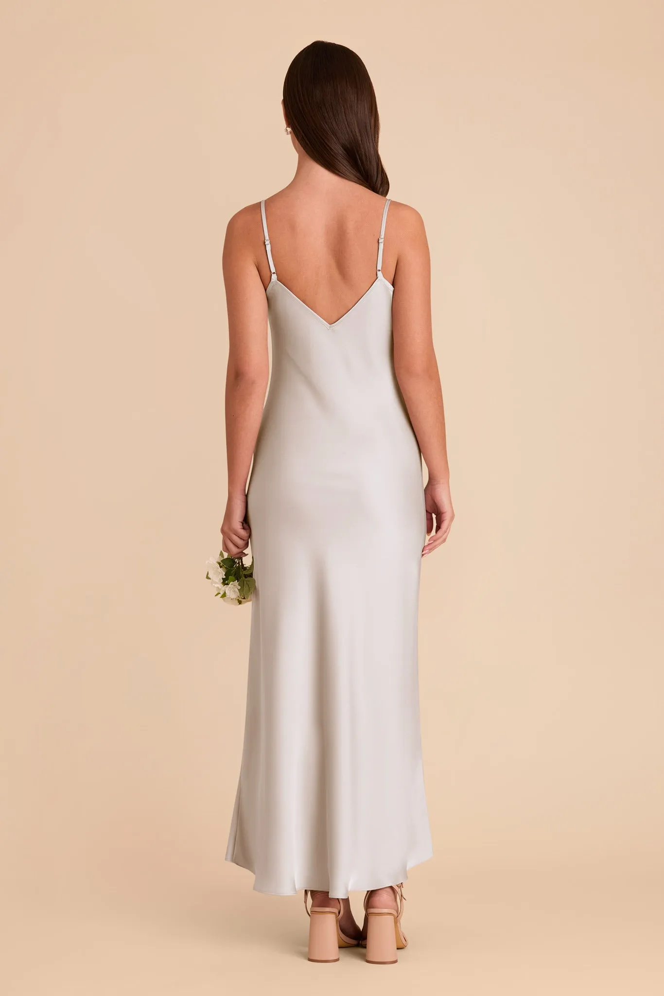 Alice Matte Satin Dress - Platinum sold by Birdy Grey product image thumbnail 5