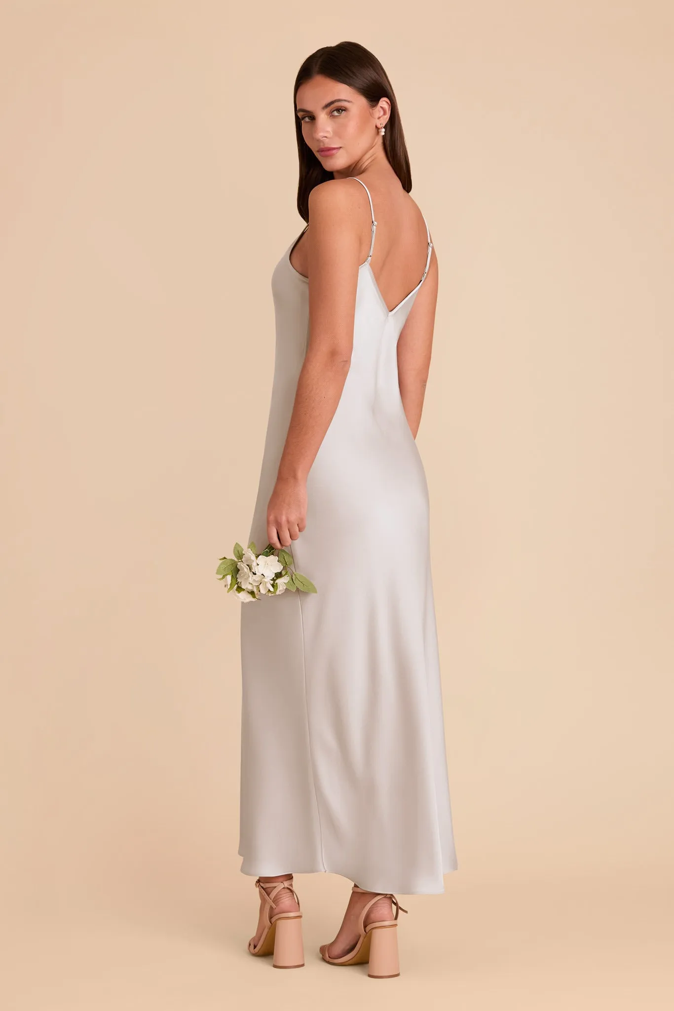 Alice Matte Satin Dress - Platinum sold by Birdy Grey product image thumbnail 4