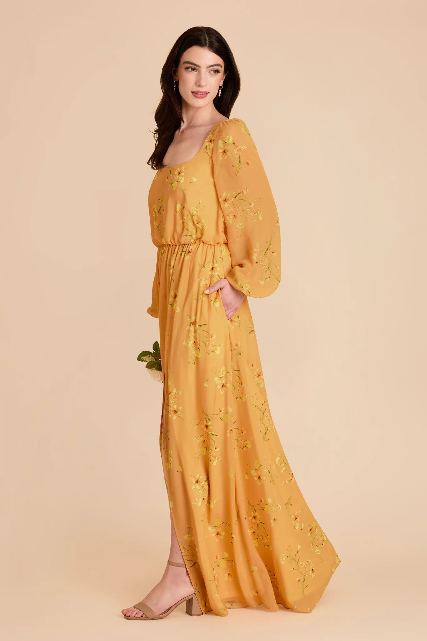 Eloise Chiffon Dress - Marigold Le Fleur sold by Birdy Grey product image thumbnail 3