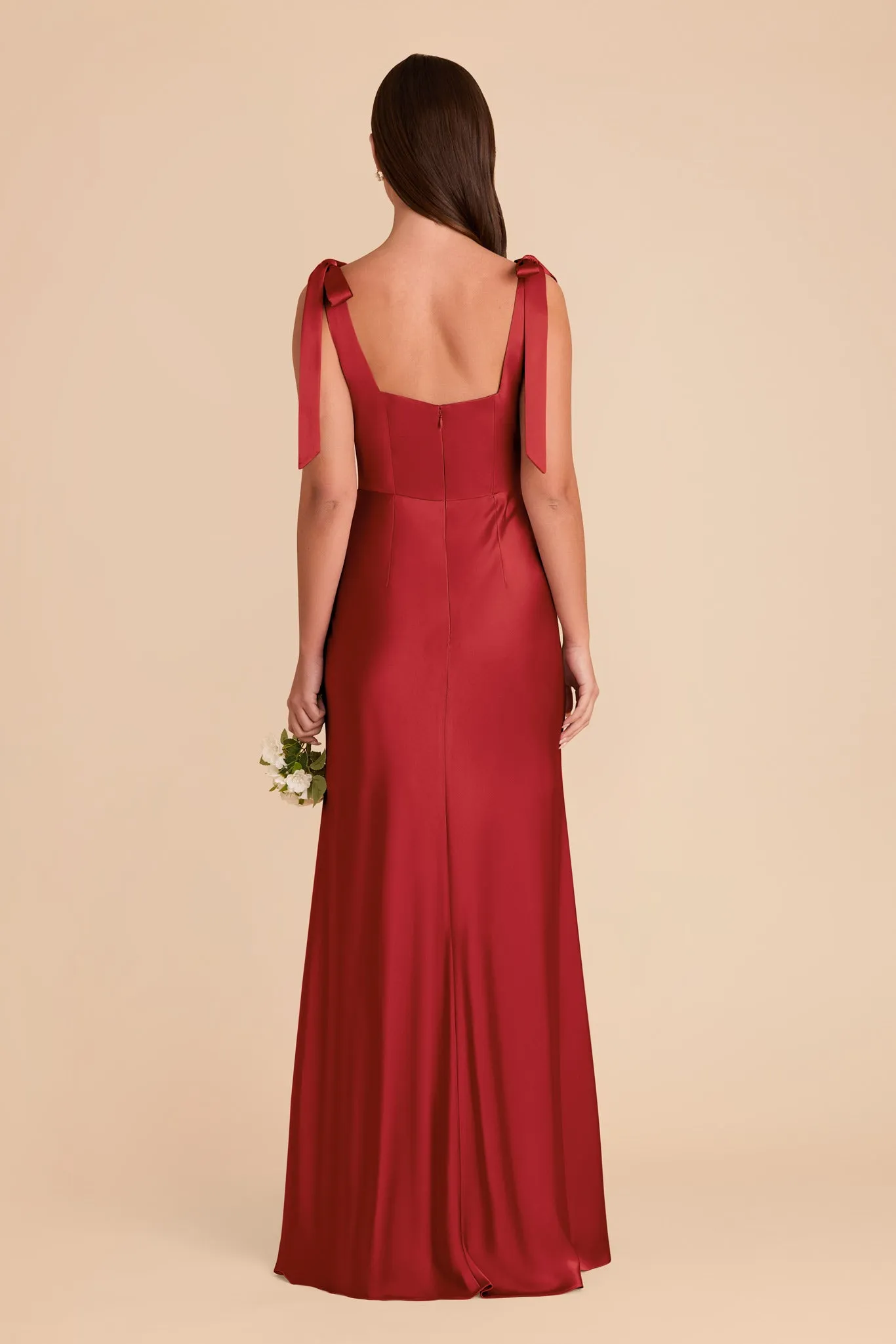 Alex Convertible Dress Matte Satin - Ruby Red sold by Birdy Grey product image thumbnail 5
