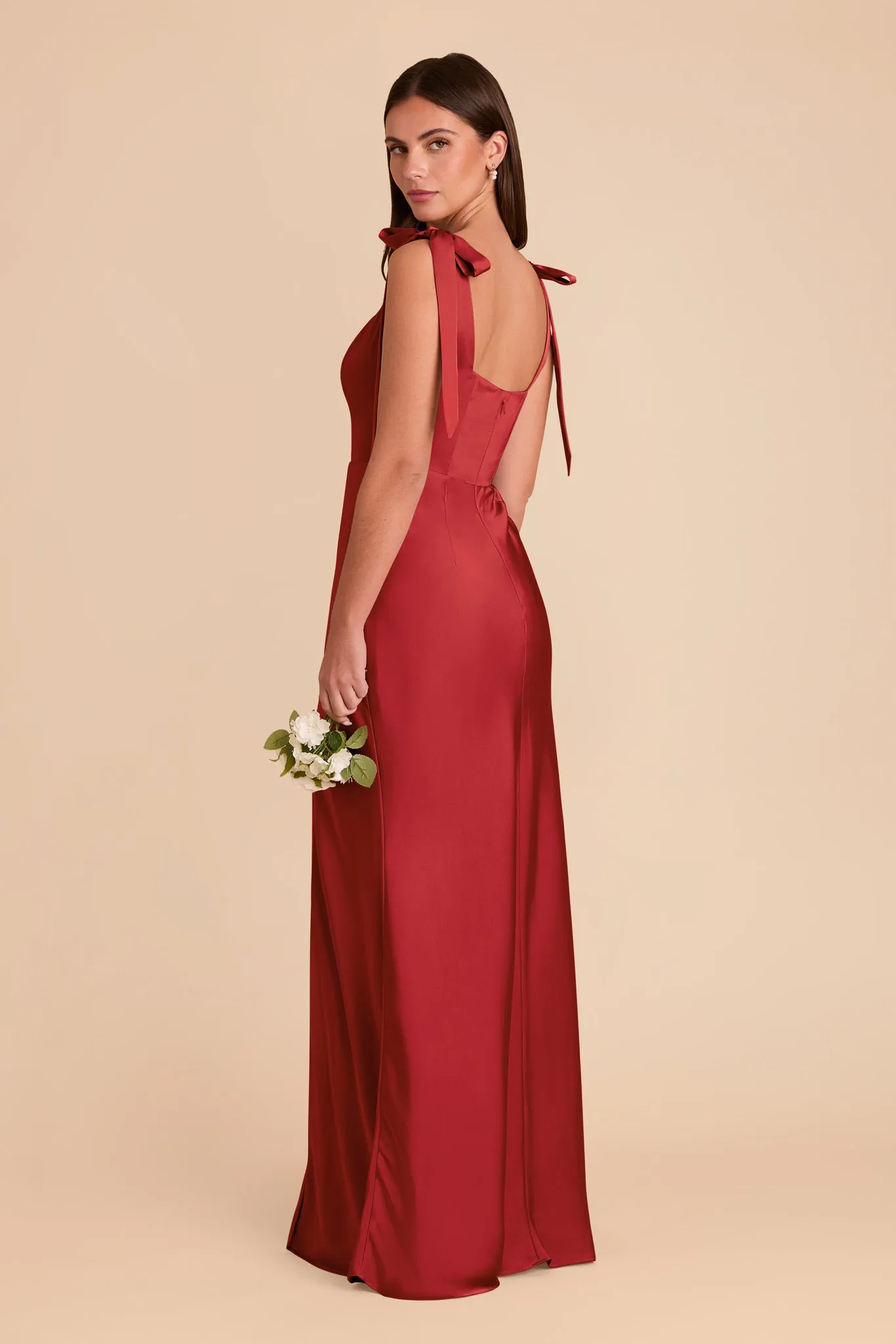 Alex Convertible Dress Matte Satin - Ruby Red sold by Birdy Grey product image thumbnail 4