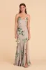 Olivia Matte Satin Dress - Latte Camellia Blooms sold by Birdy Grey