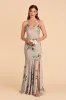 Olivia Matte Satin Dress - Latte Camellia Blooms sold by Birdy Grey