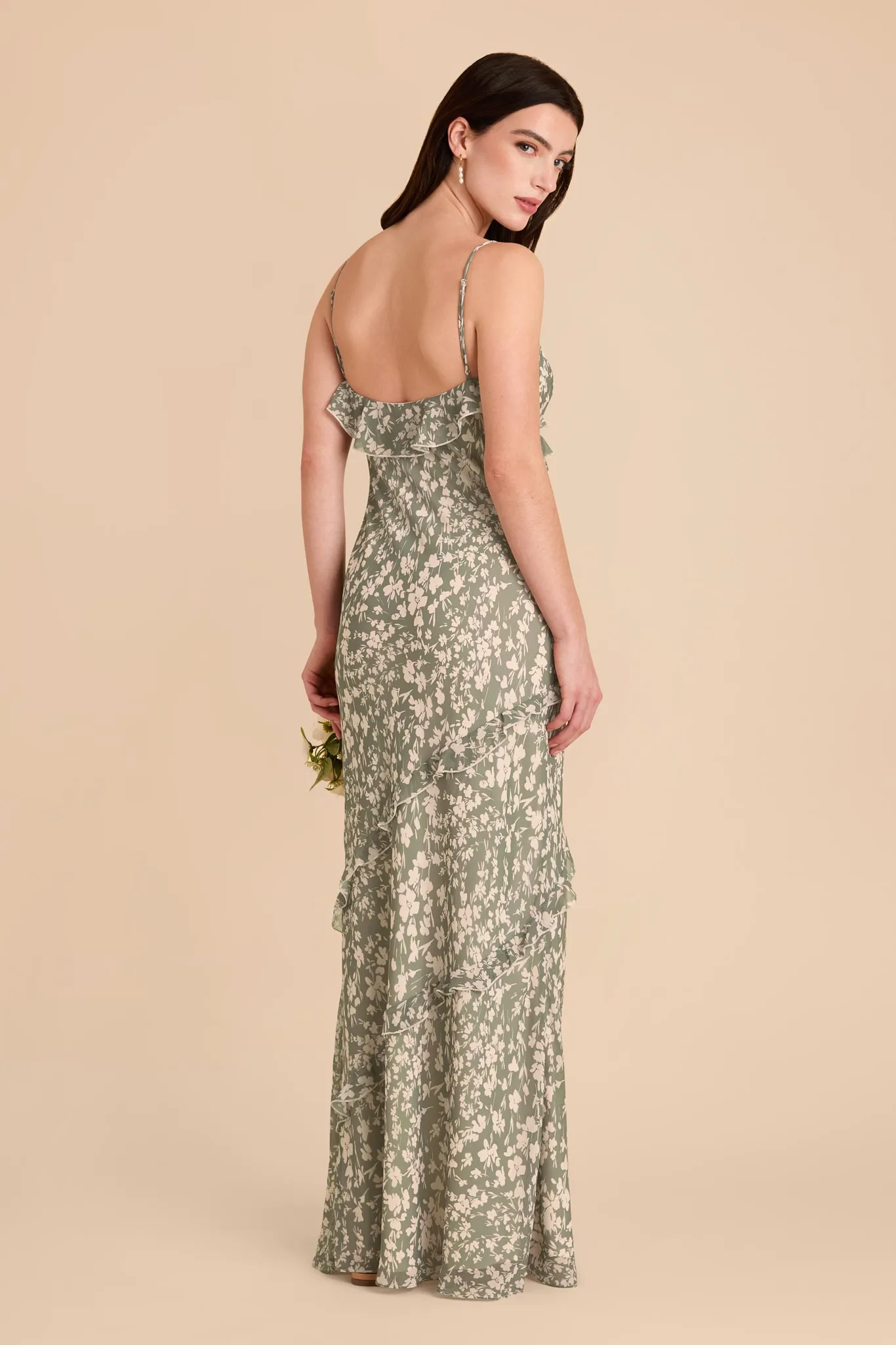 Valentina Chiffon Dress - Thyme Dreamy Floral sold by Birdy Grey product image thumbnail 3