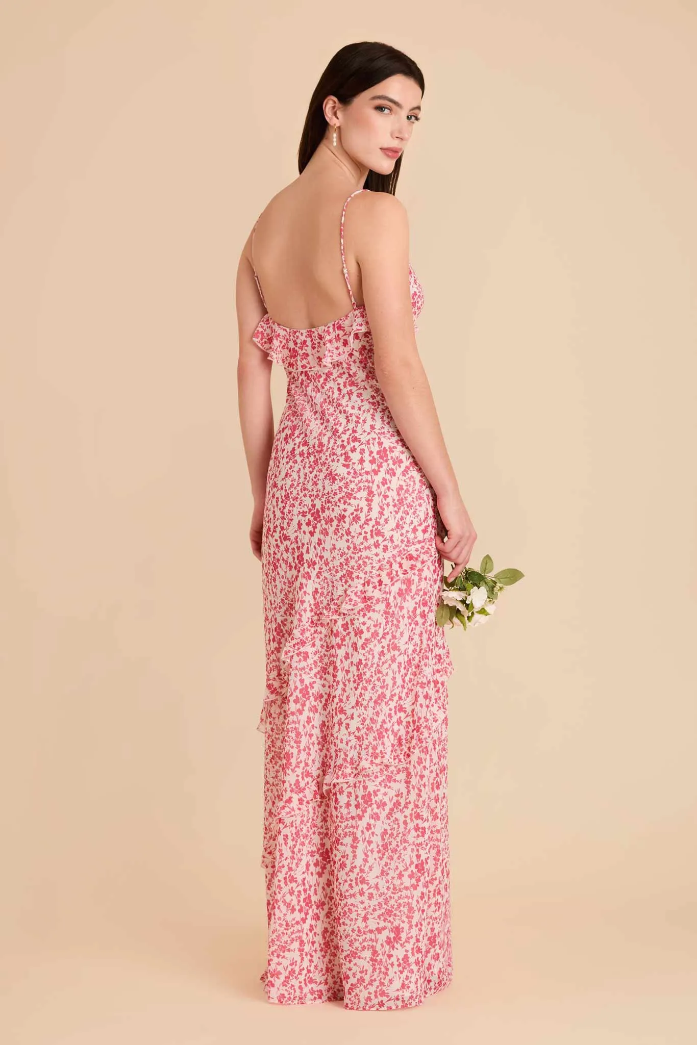 Valentina Chiffon Dress - Pink Dreamy Ditsy sold by Birdy Grey product image thumbnail 3