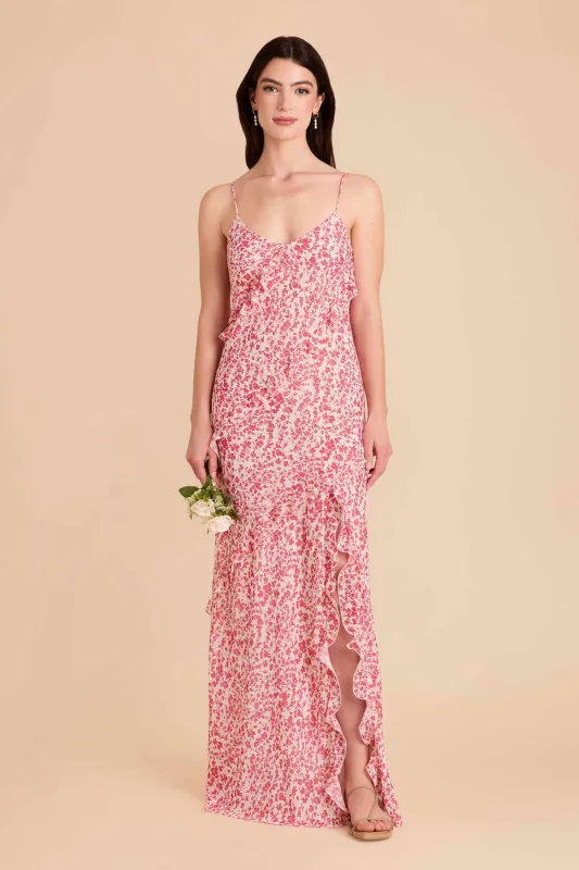 Valentina Chiffon Dress - Pink Dreamy Ditsy sold by Birdy Grey