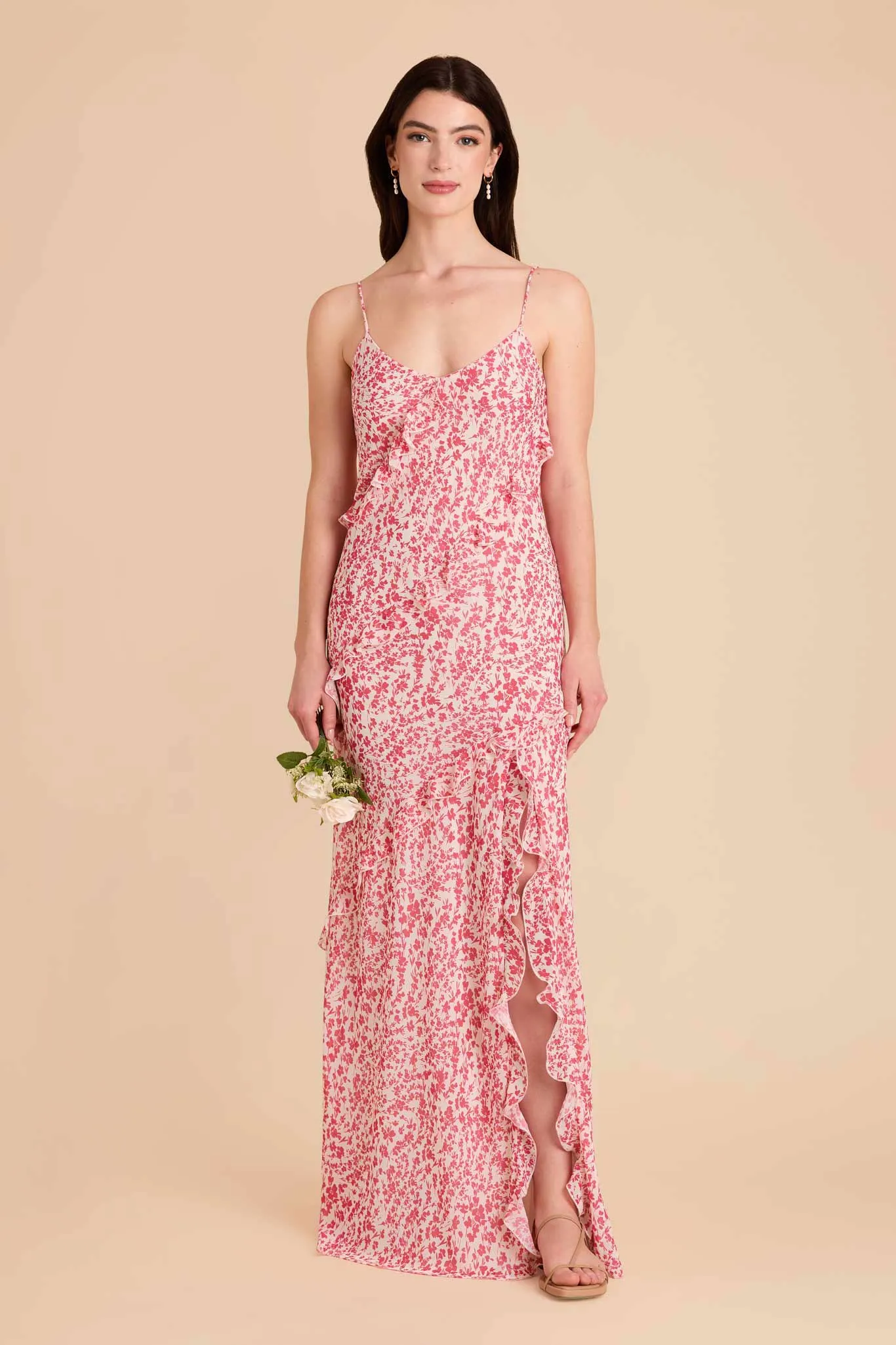 Valentina Chiffon Dress - Pink Dreamy Ditsy sold by Birdy Grey