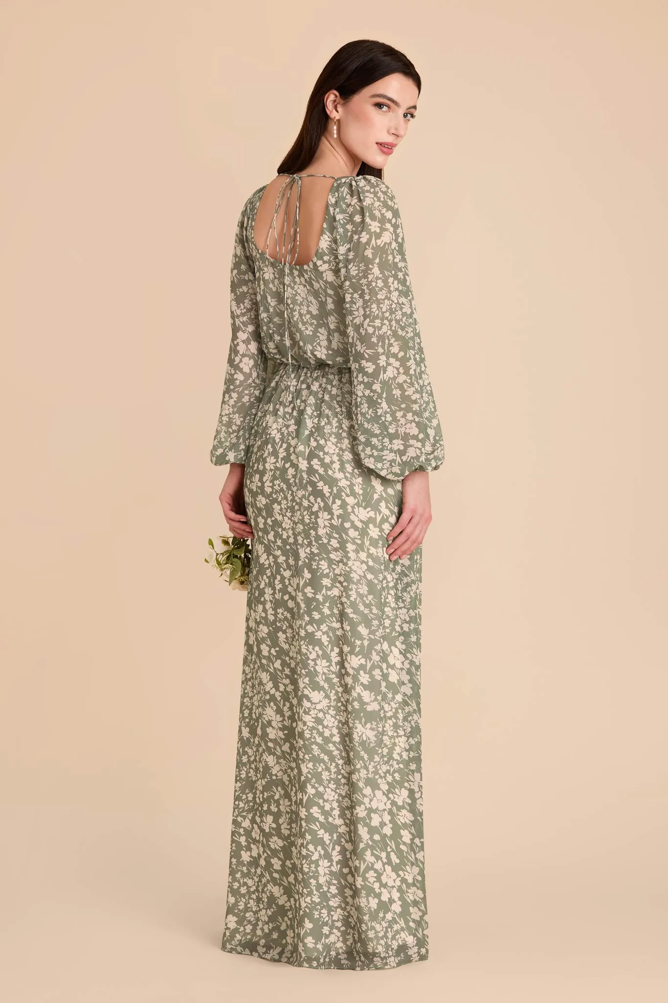 Eloise Chiffon Dress - Thyme Dreamy Floral sold by Birdy Grey product image thumbnail 4