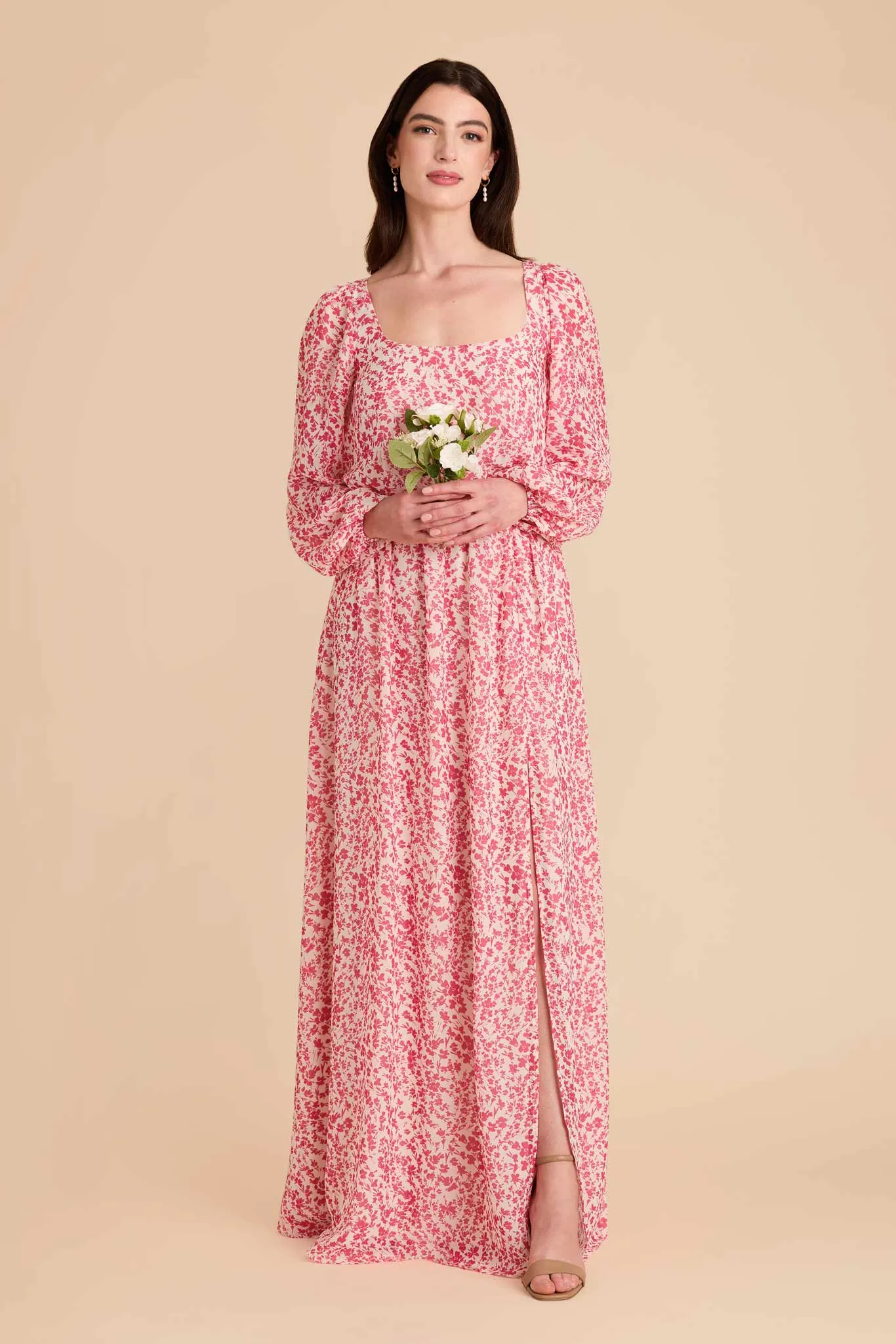 Eloise Chiffon Dress - Pink Dreamy Ditsy sold by Birdy Grey product image thumbnail 2