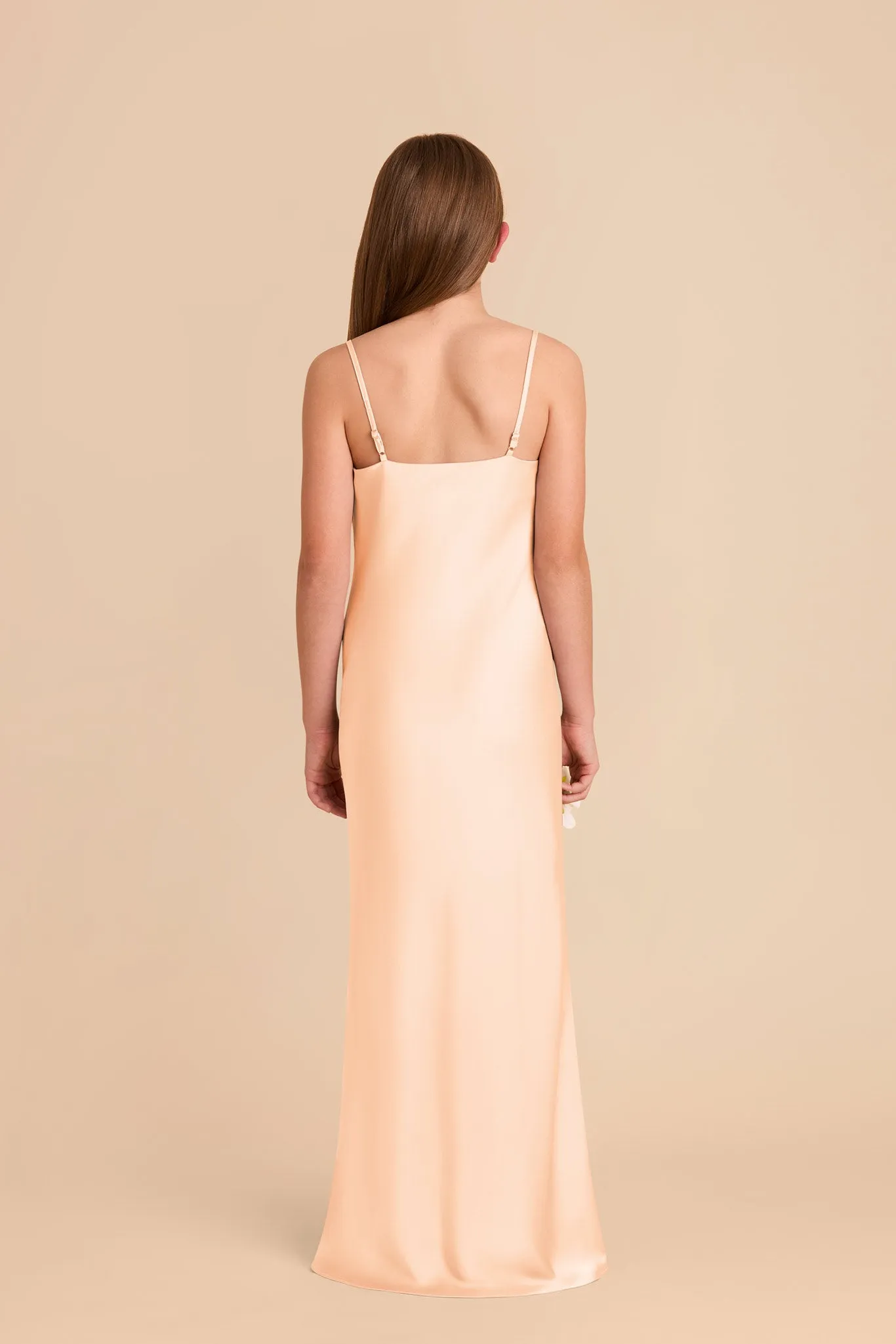 Elisa Junior Matte Satin Dress - Peach Cream sold by Birdy Grey product image thumbnail 4