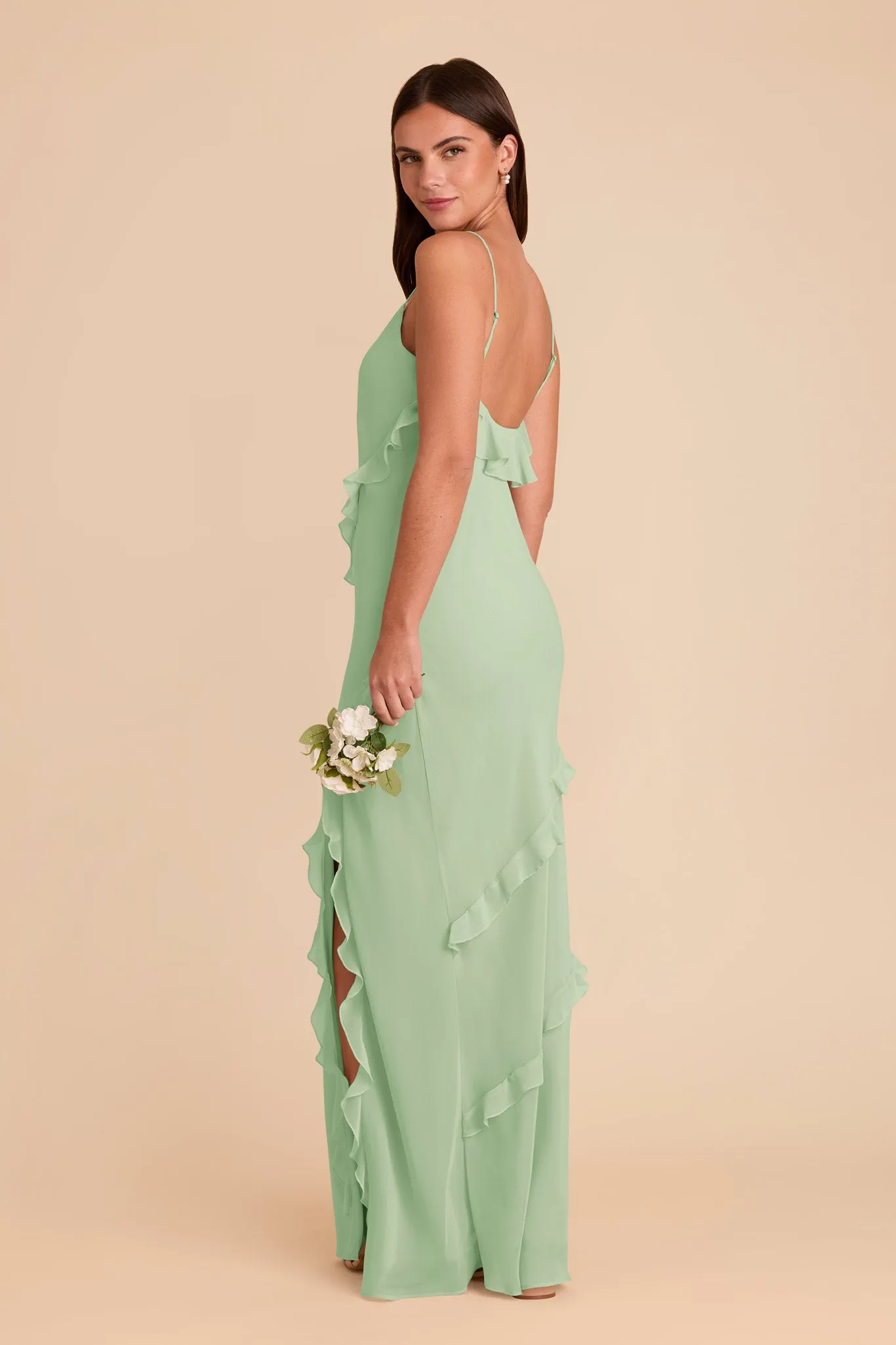 Valentina Chiffon Dress - Pistachio sold by Birdy Grey product image thumbnail 4