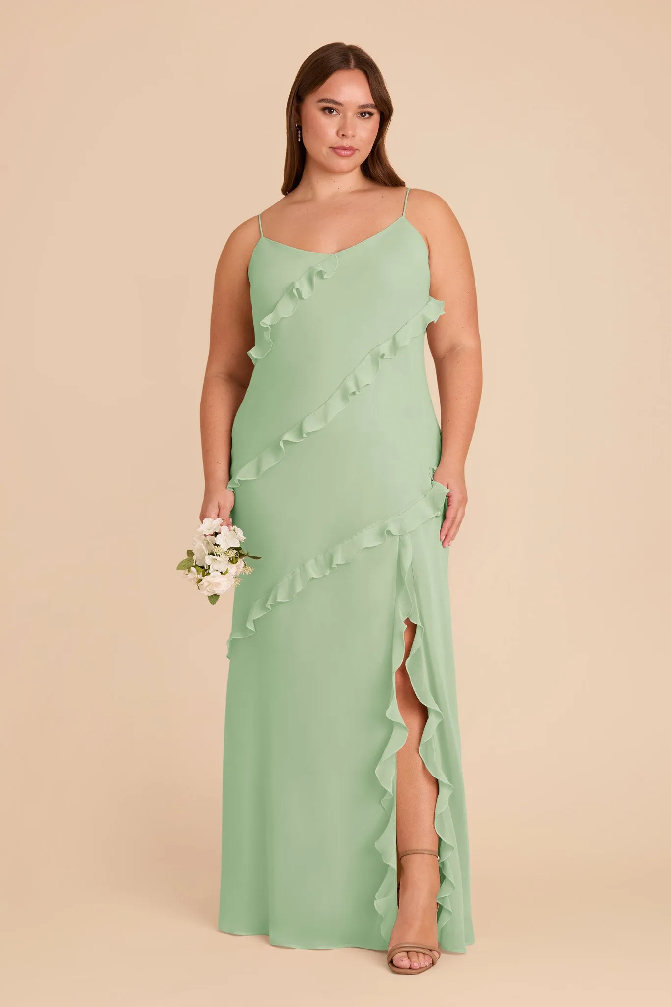 Valentina Chiffon Dress - Pistachio sold by Birdy Grey product image thumbnail 2