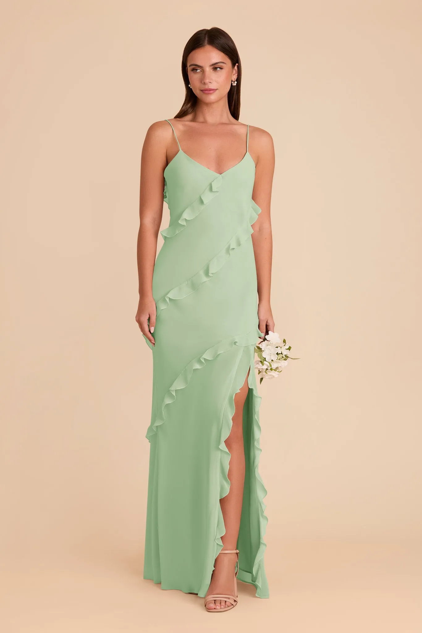 Valentina Chiffon Dress - Pistachio sold by Birdy Grey product image thumbnail 3