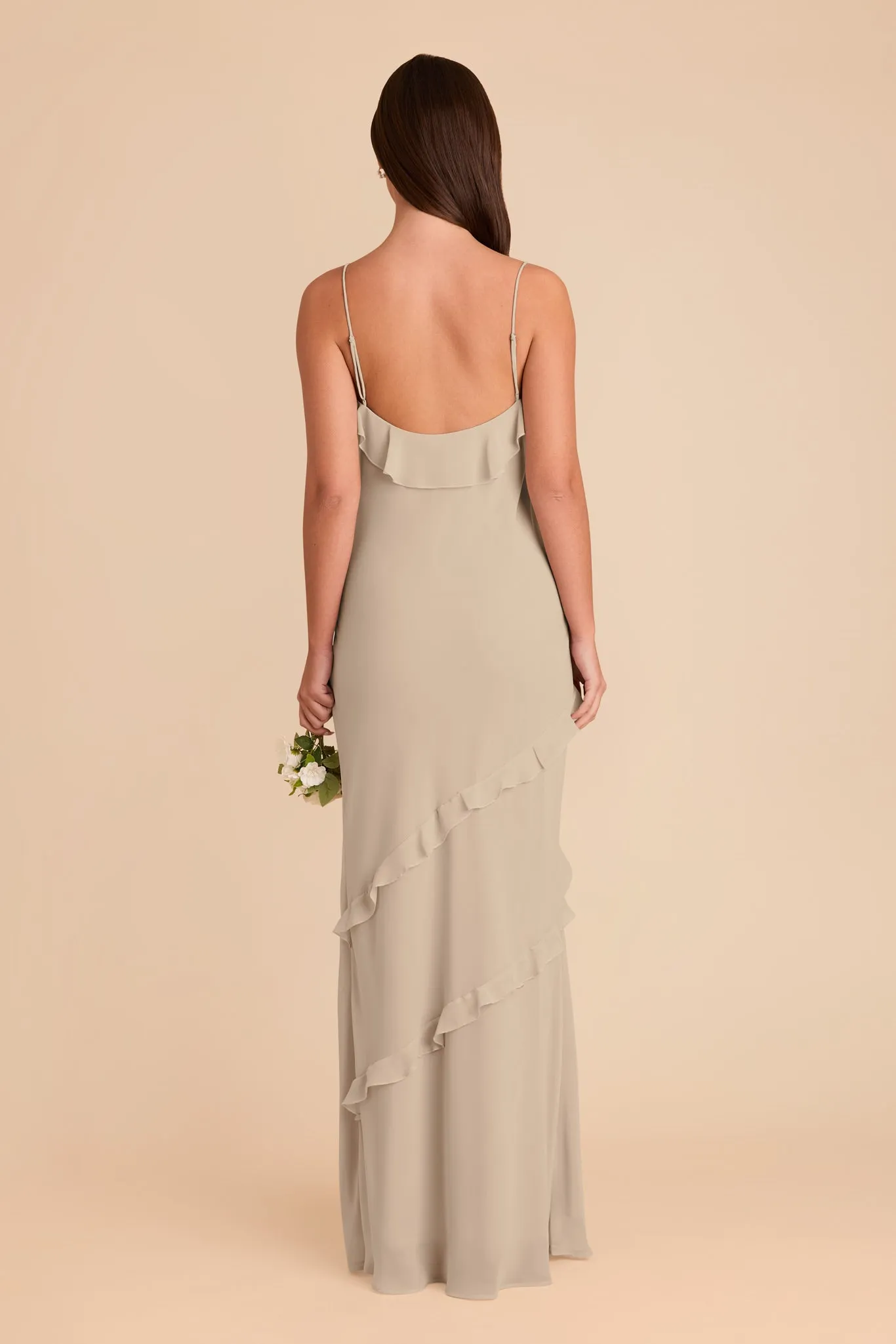 Valentina Chiffon Dress - Almond sold by Birdy Grey product image thumbnail 5