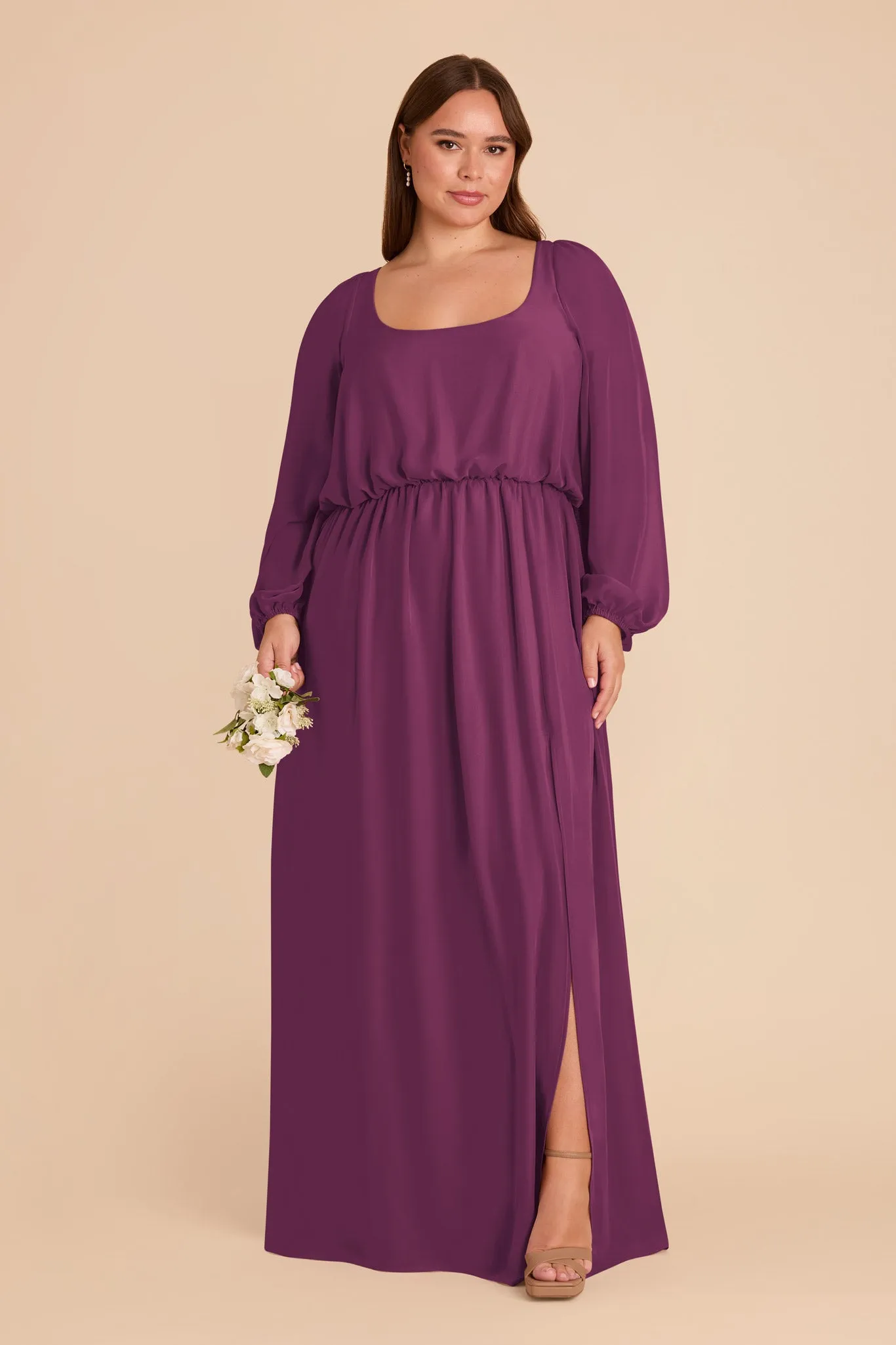 Eloise Chiffon Dress - Fig sold by Birdy Grey product image thumbnail 2