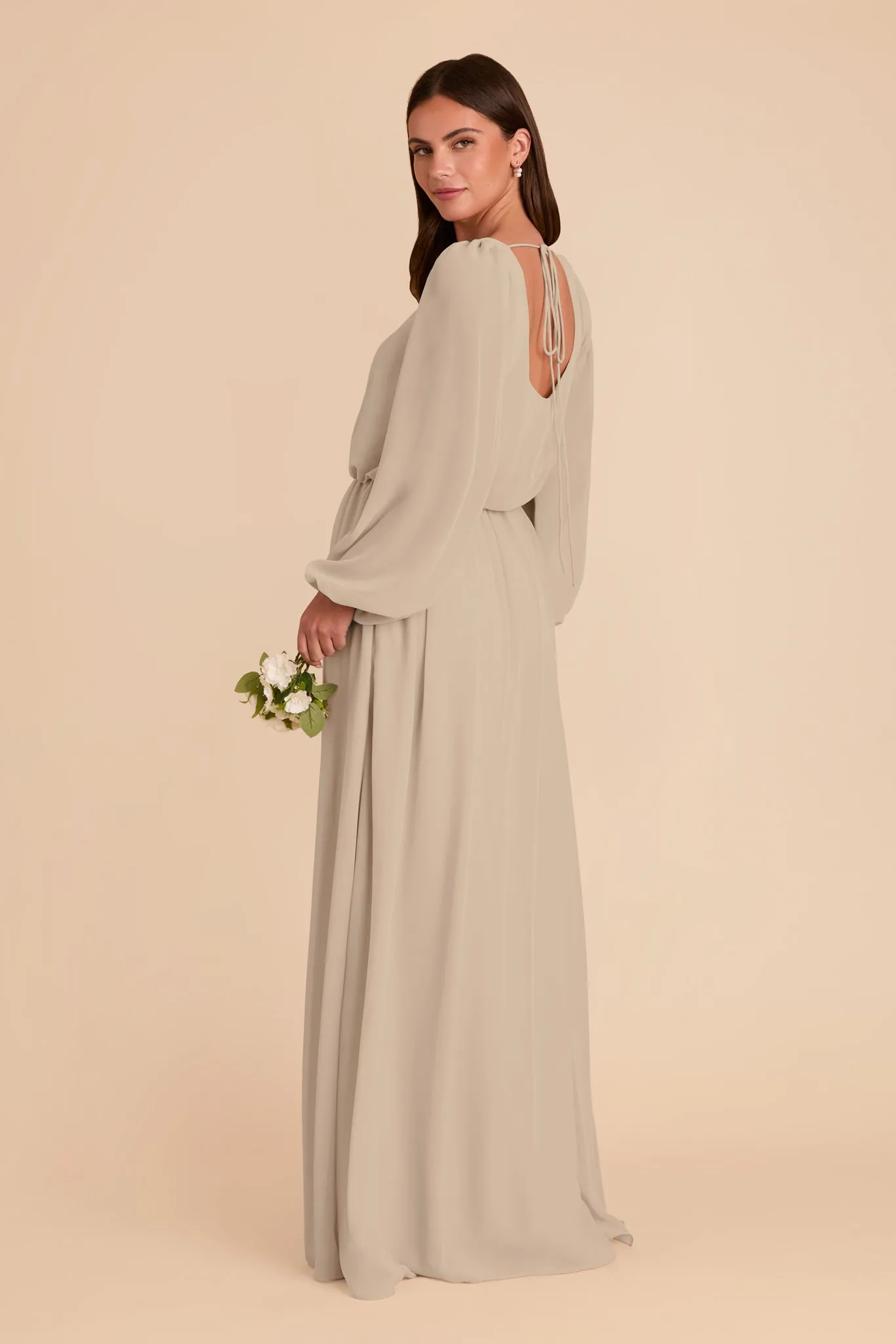 Eloise Chiffon Dress - Almond sold by Birdy Grey product image thumbnail 5