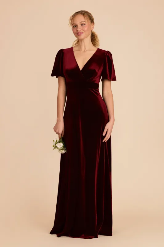 Marni Velvet Dress - Cabernet sold by Birdy Grey