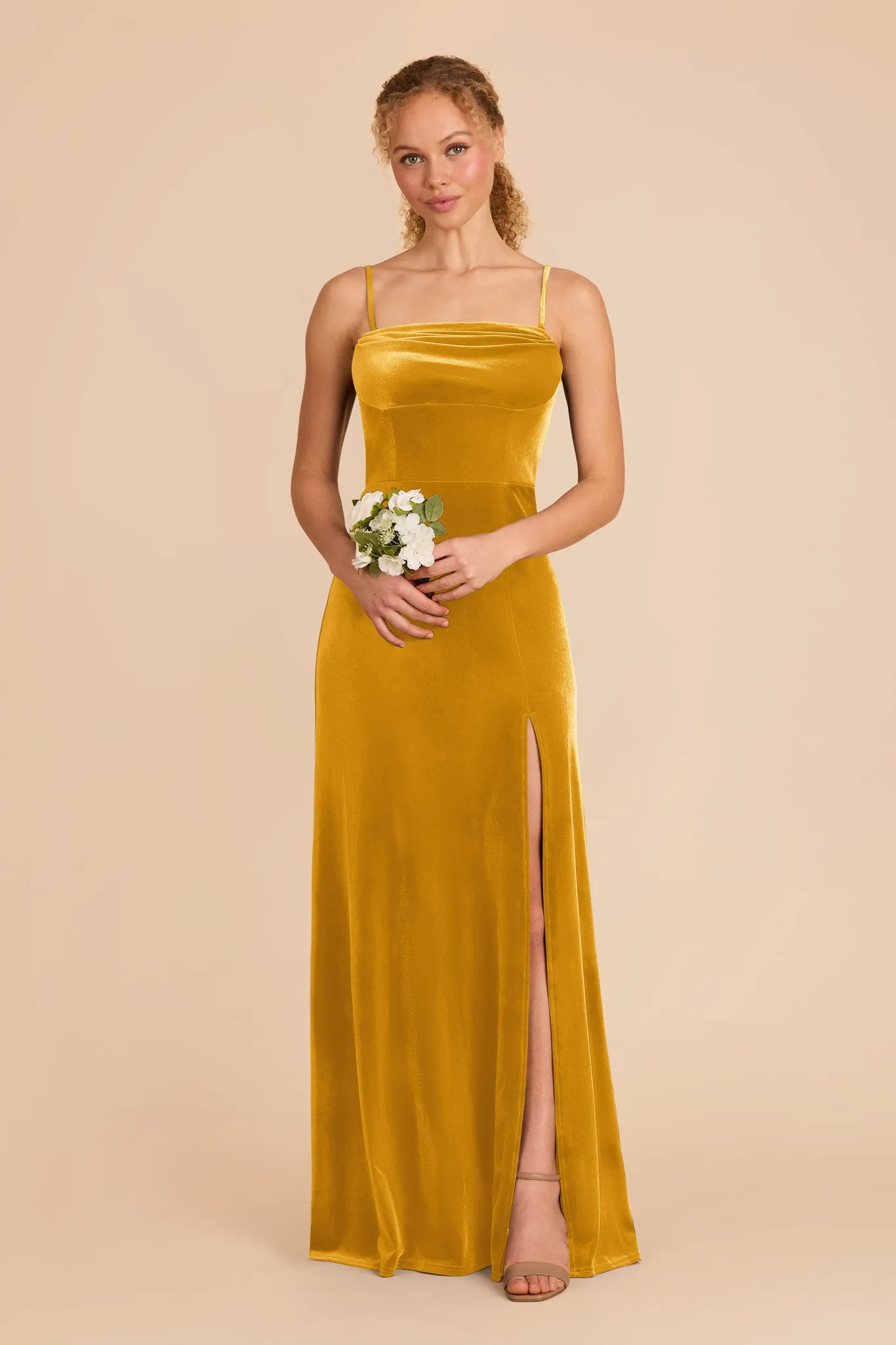 Mia Velvet Convertible Dress - Butterscotch sold by Birdy Grey product image thumbnail 5