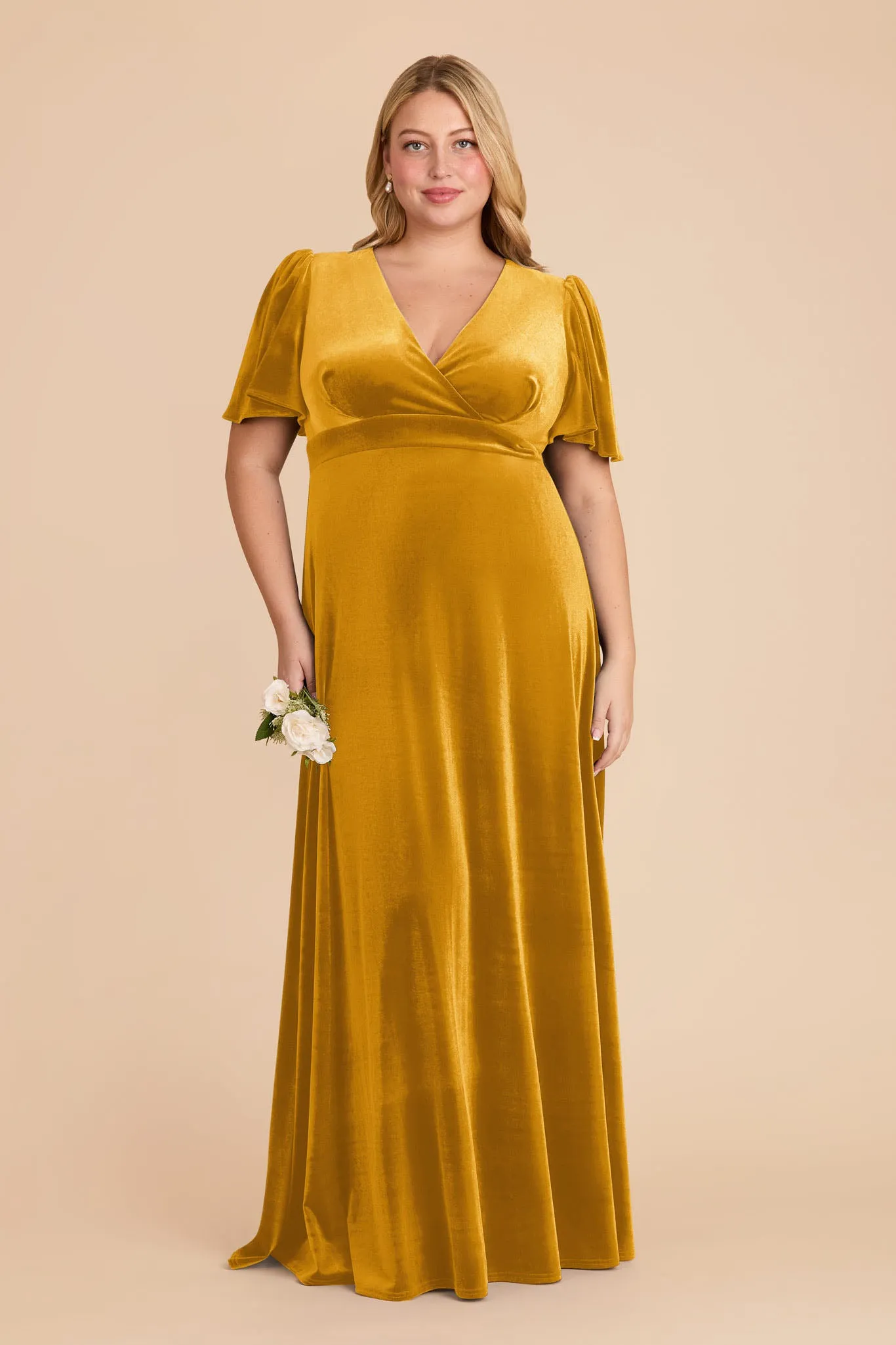 Marni Velvet Dress - Butterscotch sold by Birdy Grey product image thumbnail 2