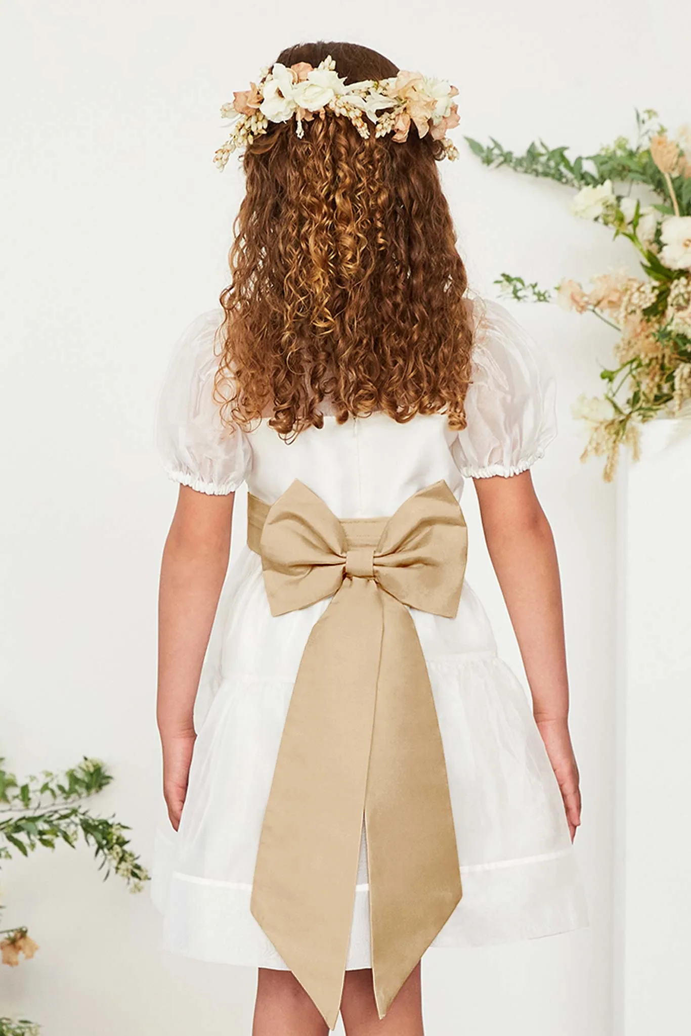 Liz Flower Girl Sash - Yellow Gold sold by Birdy Grey product image thumbnail 4