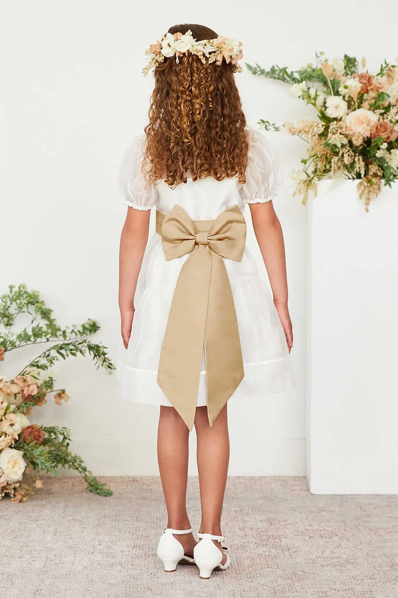 Liz Flower Girl Sash - Yellow Gold sold by Birdy Grey product image thumbnail 2