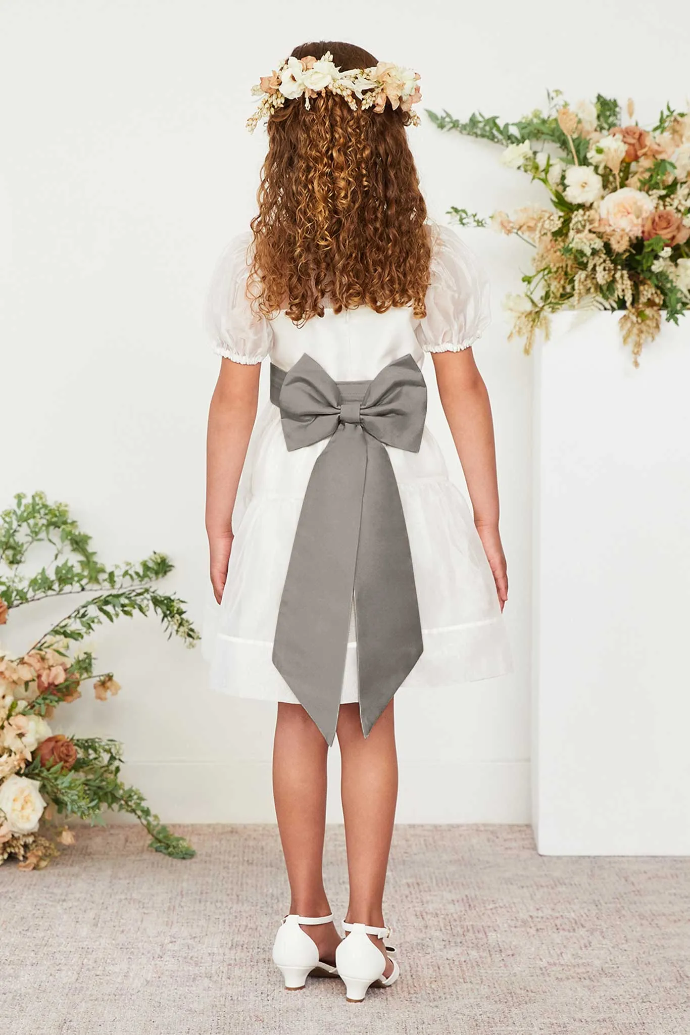 Liz Flower Girl Sash - Quartz sold by Birdy Grey product image thumbnail 2