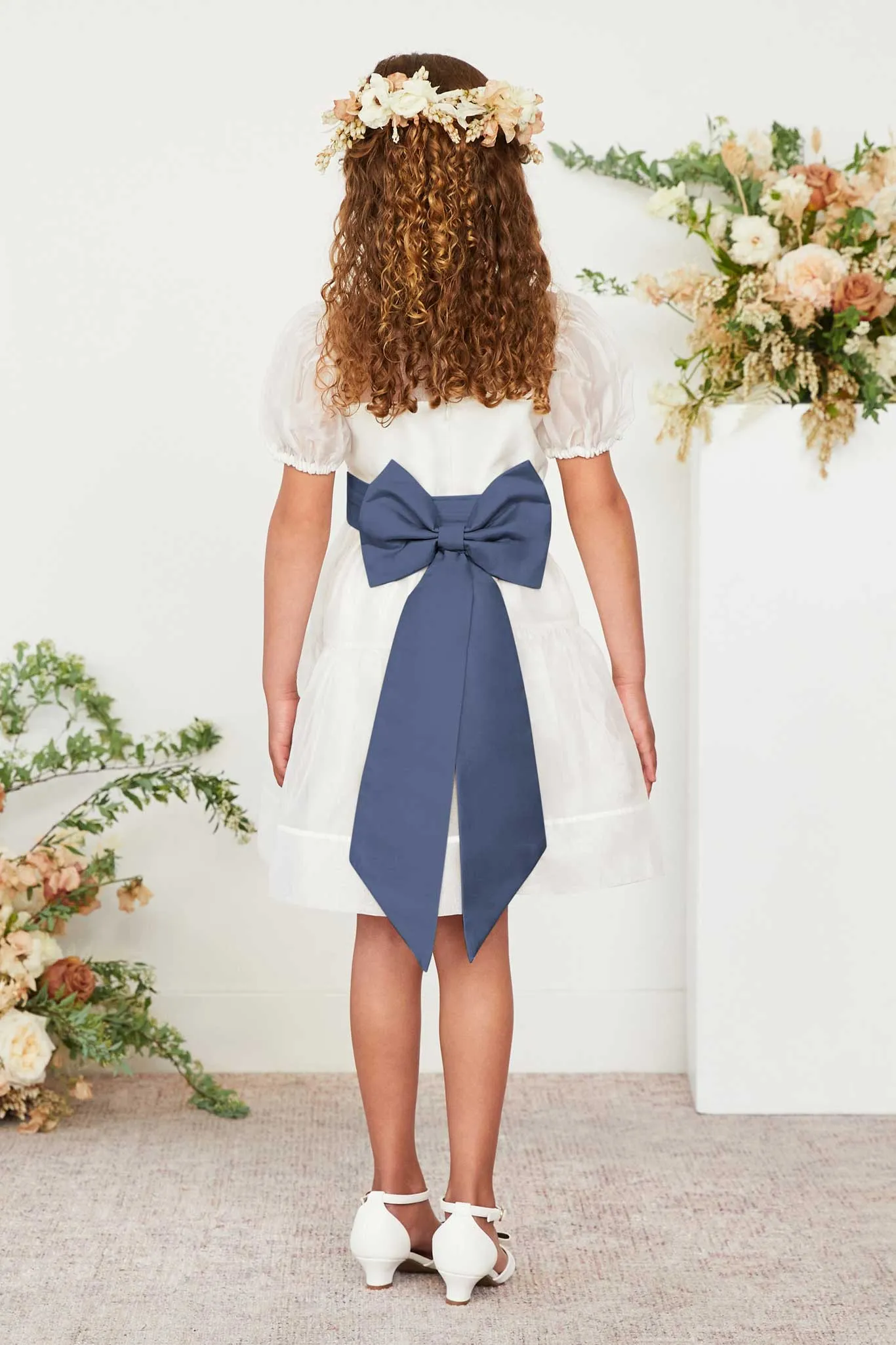 Liz Flower Girl Sash - Dusk Blue sold by Birdy Grey product image thumbnail 2