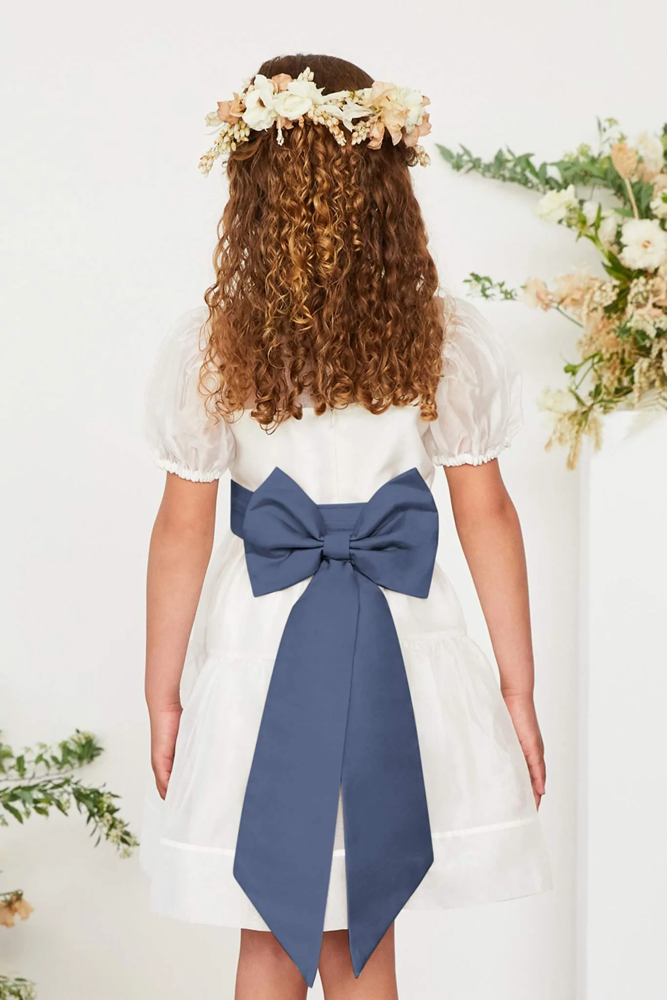 Liz Flower Girl Sash - Dusk Blue sold by Birdy Grey product image thumbnail 4