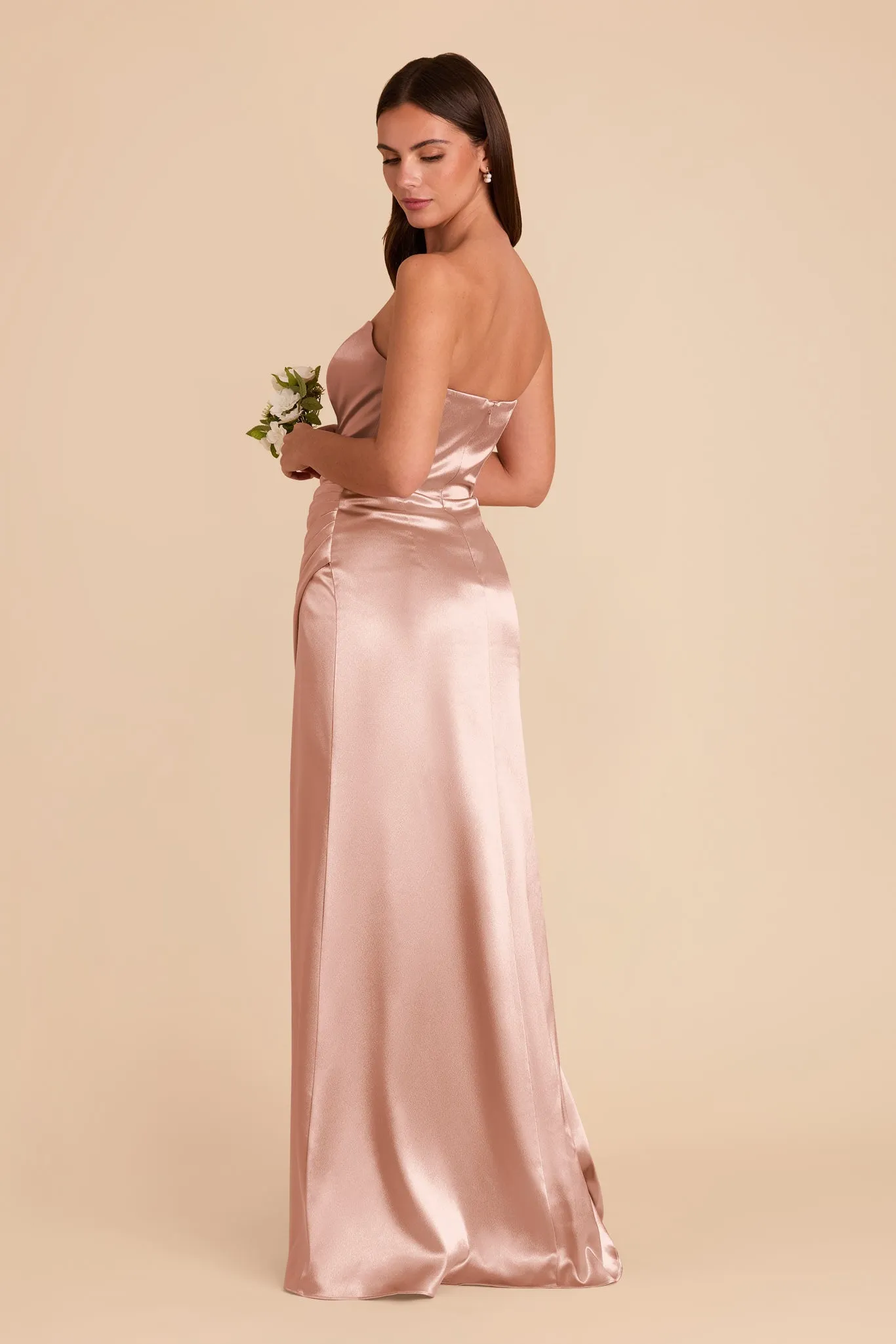 Anne Shiny Satin Dress - Rose Gold sold by Birdy Grey product image thumbnail 4