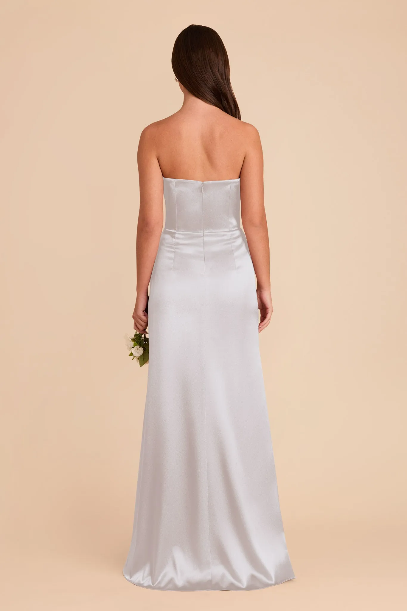 Anne Shiny Satin Dress - Platinum sold by Birdy Grey product image thumbnail 5