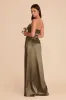 Anne Shiny Satin Dress - Olive sold by Birdy Grey
