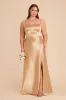 Mai Shiny Satin Dress - Gold sold by Birdy Grey