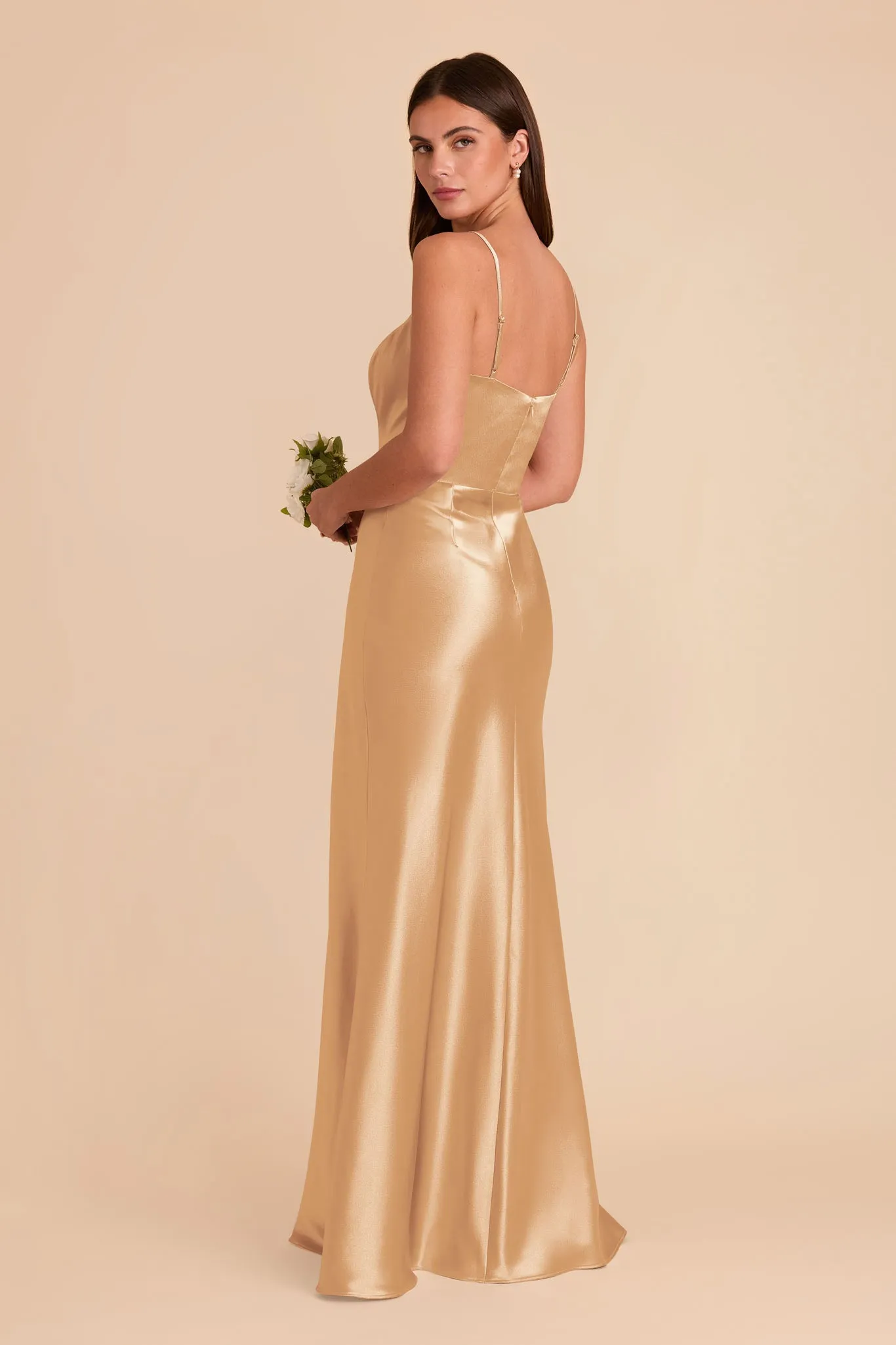 Mai Shiny Satin Dress - Gold sold by Birdy Grey product image thumbnail 4
