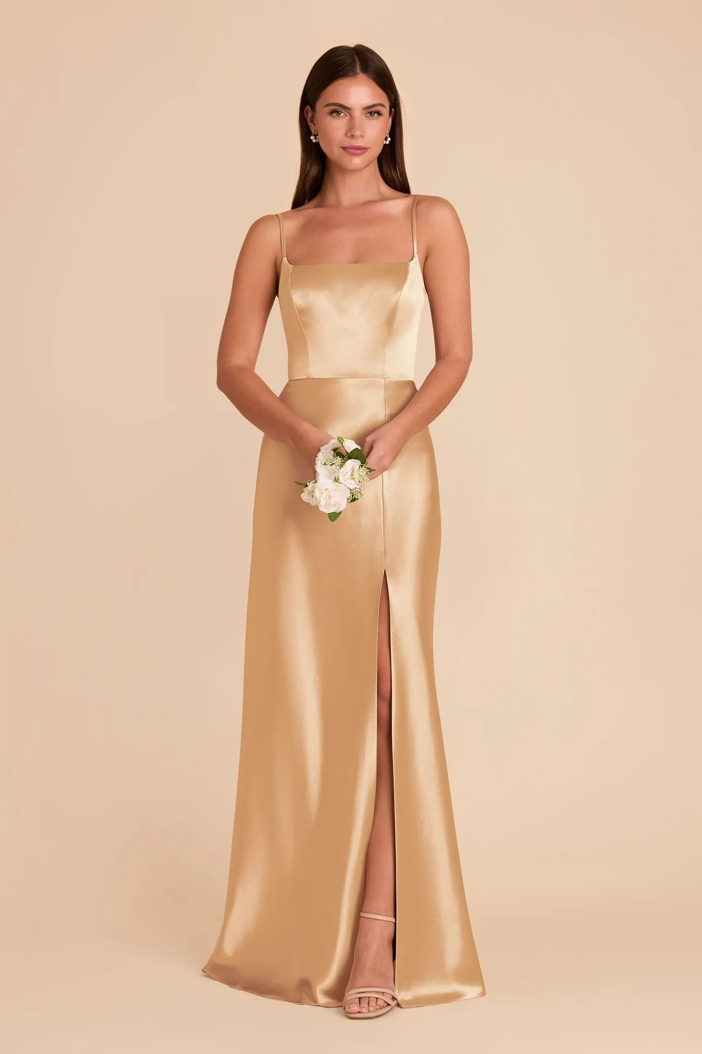 Mai Shiny Satin Dress - Gold sold by Birdy Grey product image thumbnail 3