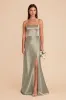 Mai Shiny Satin Dress - Moss Green sold by Birdy Grey