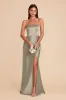 Mai Shiny Satin Dress - Moss Green sold by Birdy Grey