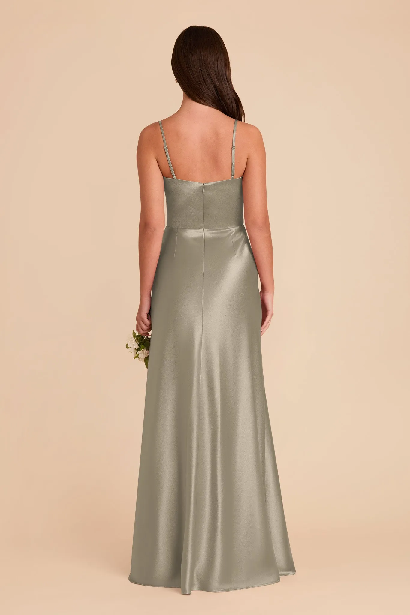 Mai Shiny Satin Dress - Moss Green sold by Birdy Grey product image thumbnail 5