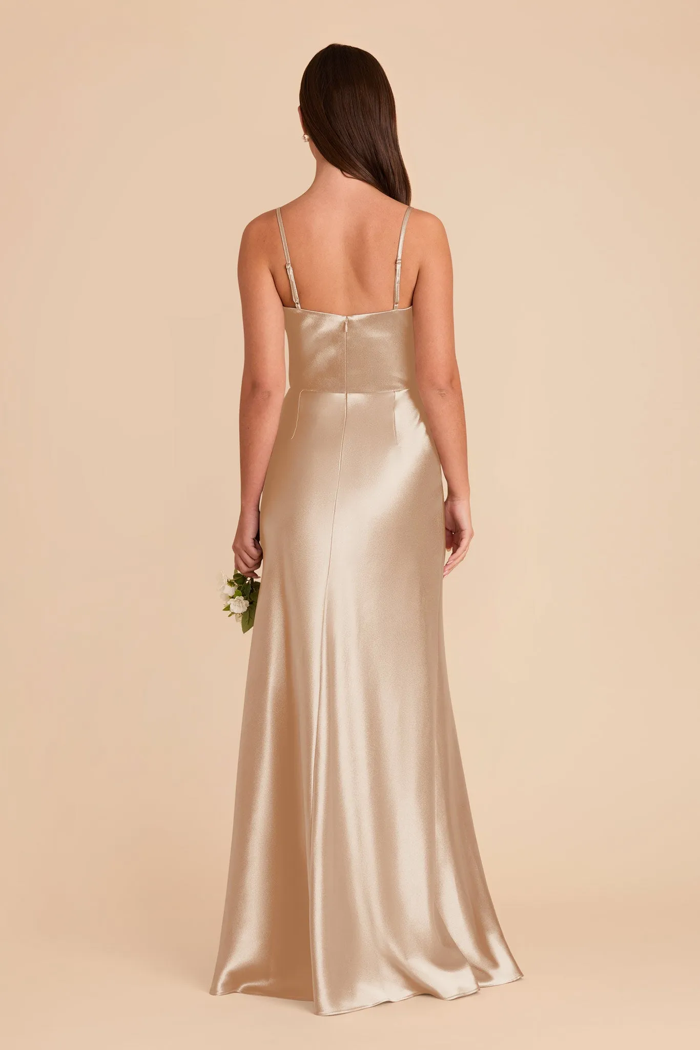 Mai Shiny Satin Dress - Neutral Champagne sold by Birdy Grey product image thumbnail 5