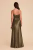 Mai Shiny Satin Dress - Olive sold by Birdy Grey