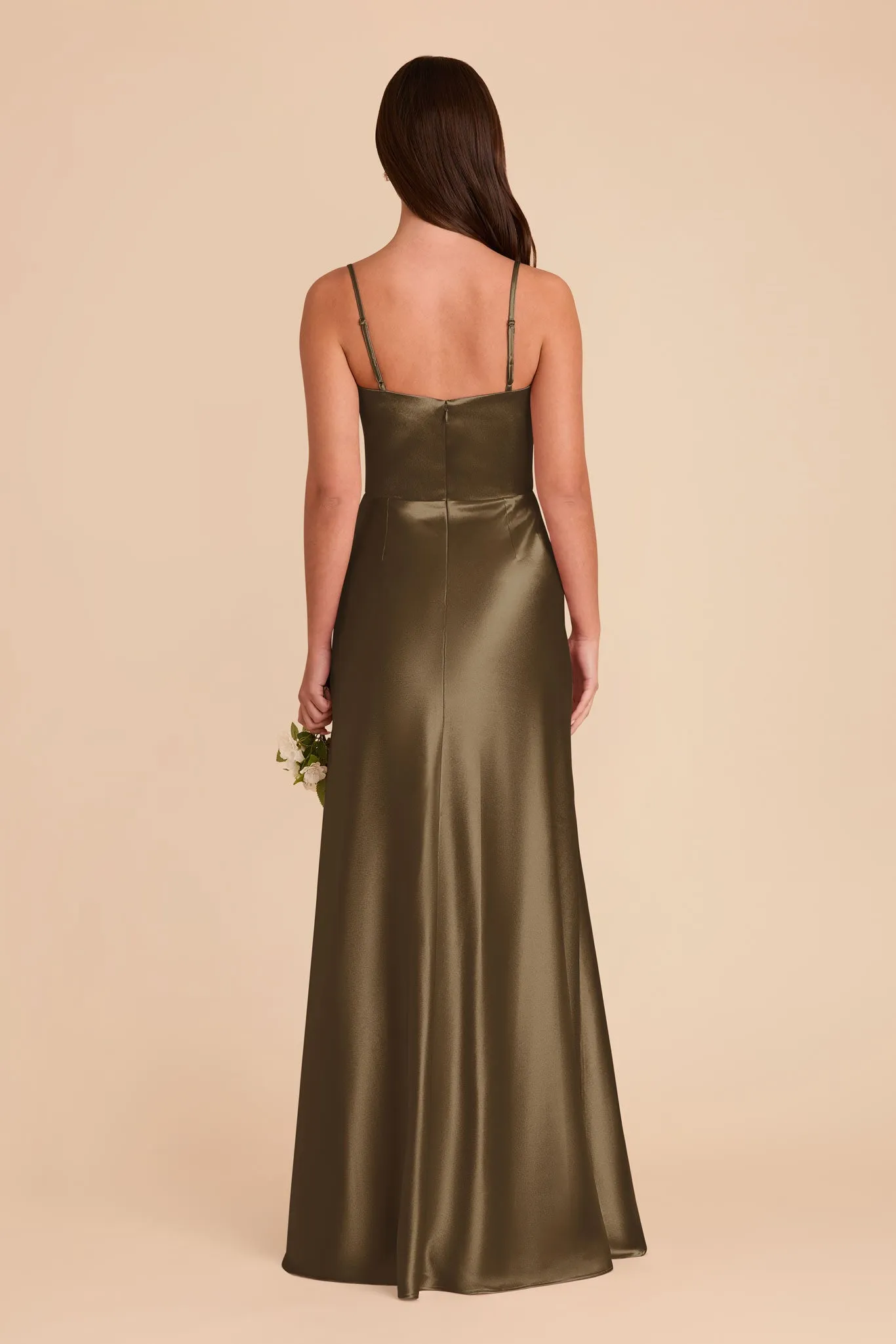 Mai Shiny Satin Dress - Olive sold by Birdy Grey product image thumbnail 5