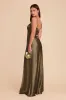 Mai Shiny Satin Dress - Olive sold by Birdy Grey