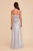 Mai Shiny Satin Dress - Platinum sold by Birdy Grey