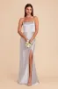Mai Shiny Satin Dress - Platinum sold by Birdy Grey