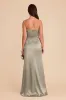 Anne Shiny Satin Dress - Moss Green sold by Birdy Grey