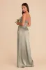 Anne Shiny Satin Dress - Moss Green sold by Birdy Grey
