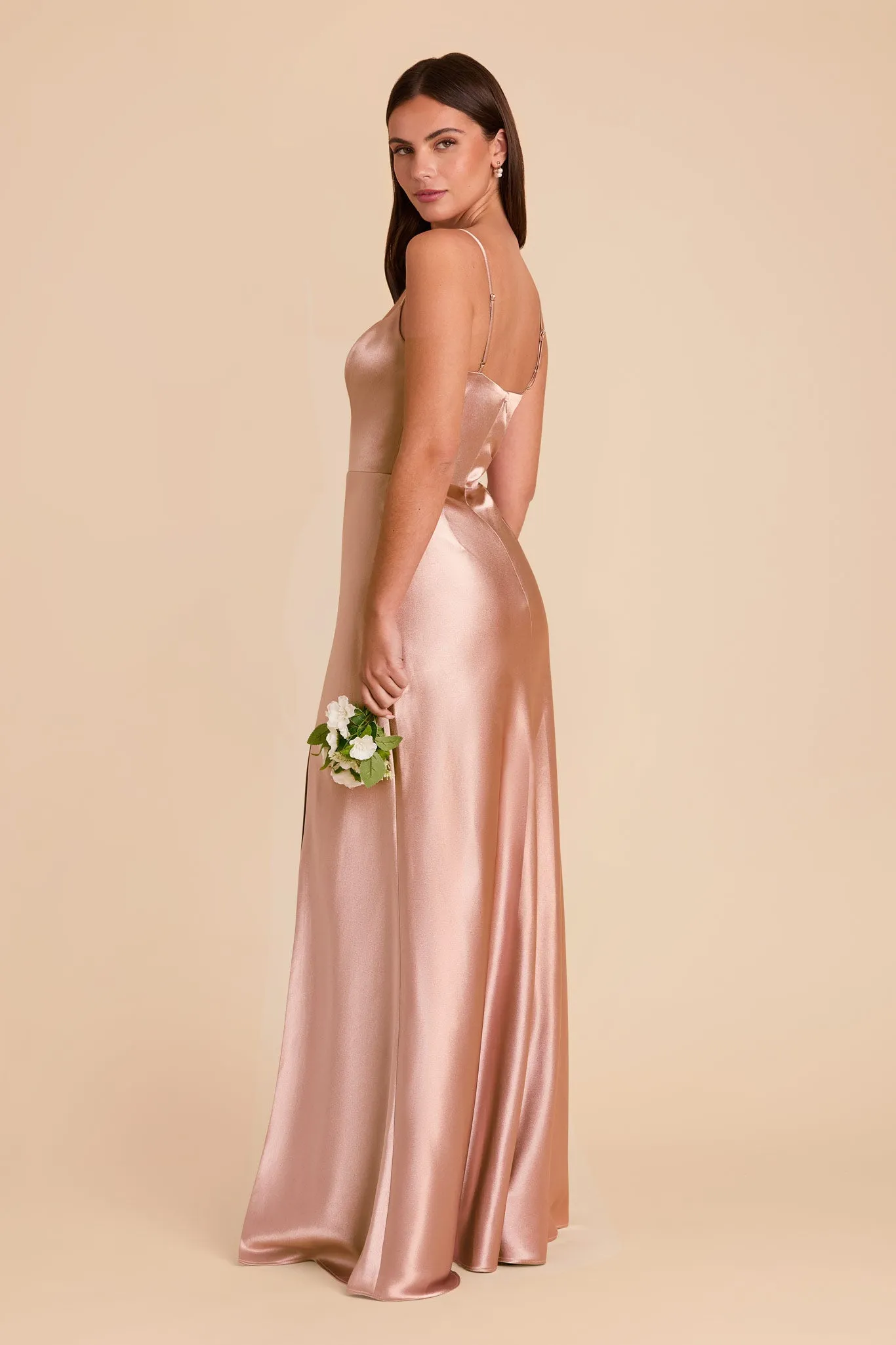 Mai Shiny Satin Dress - Rose Gold sold by Birdy Grey product image thumbnail 4