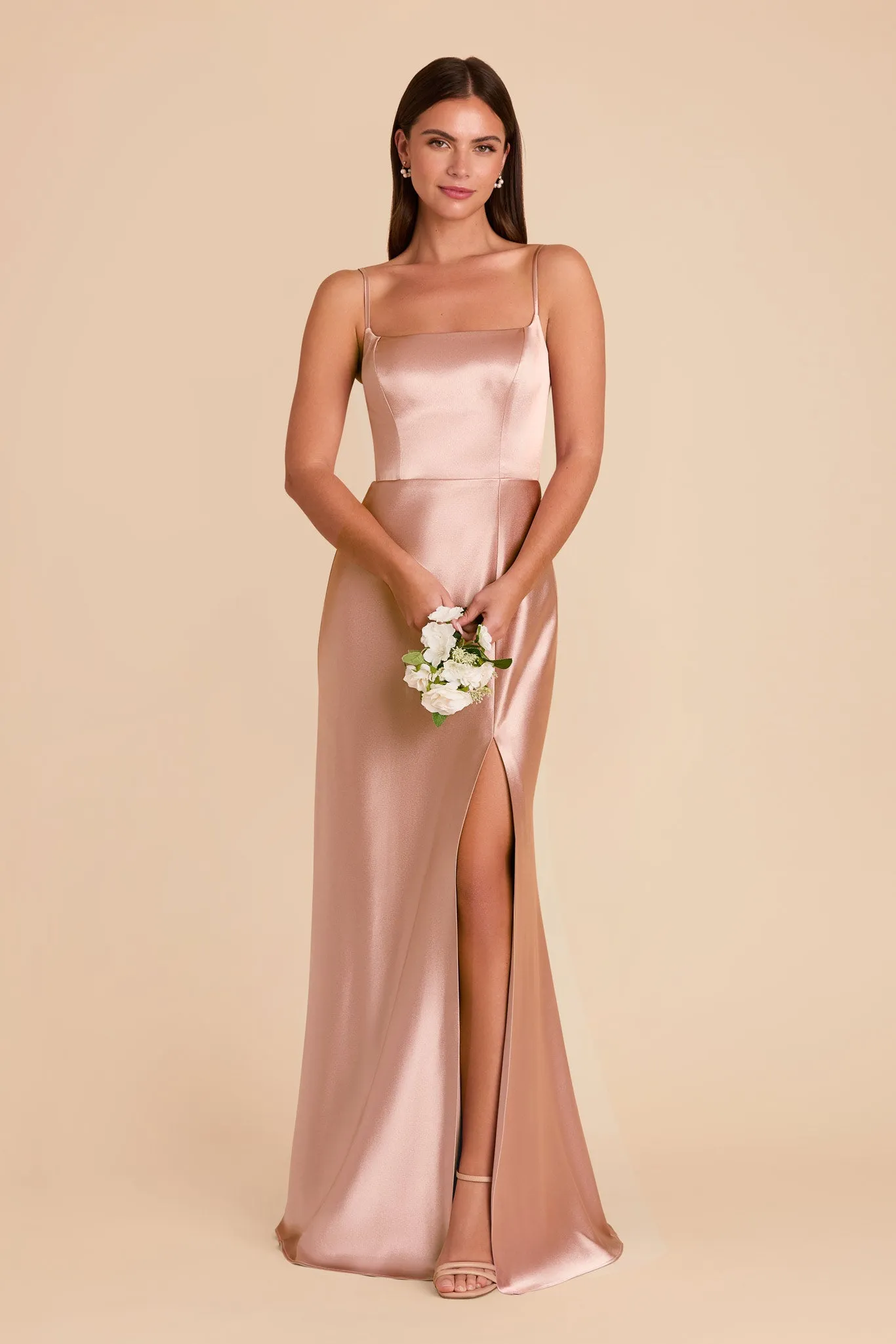 Mai Shiny Satin Dress - Rose Gold sold by Birdy Grey product image thumbnail 3