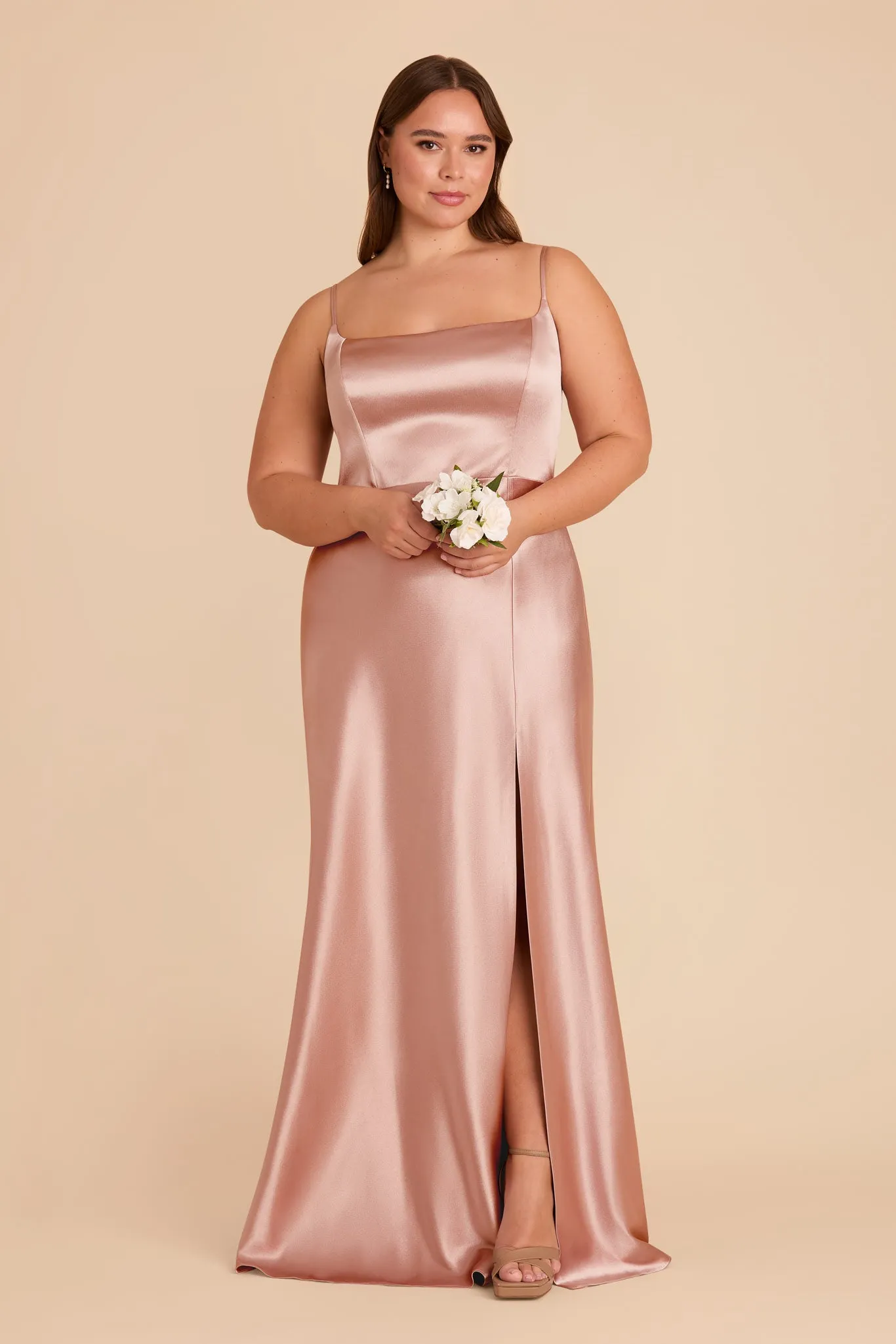 Mai Shiny Satin Dress - Rose Gold sold by Birdy Grey product image thumbnail 2